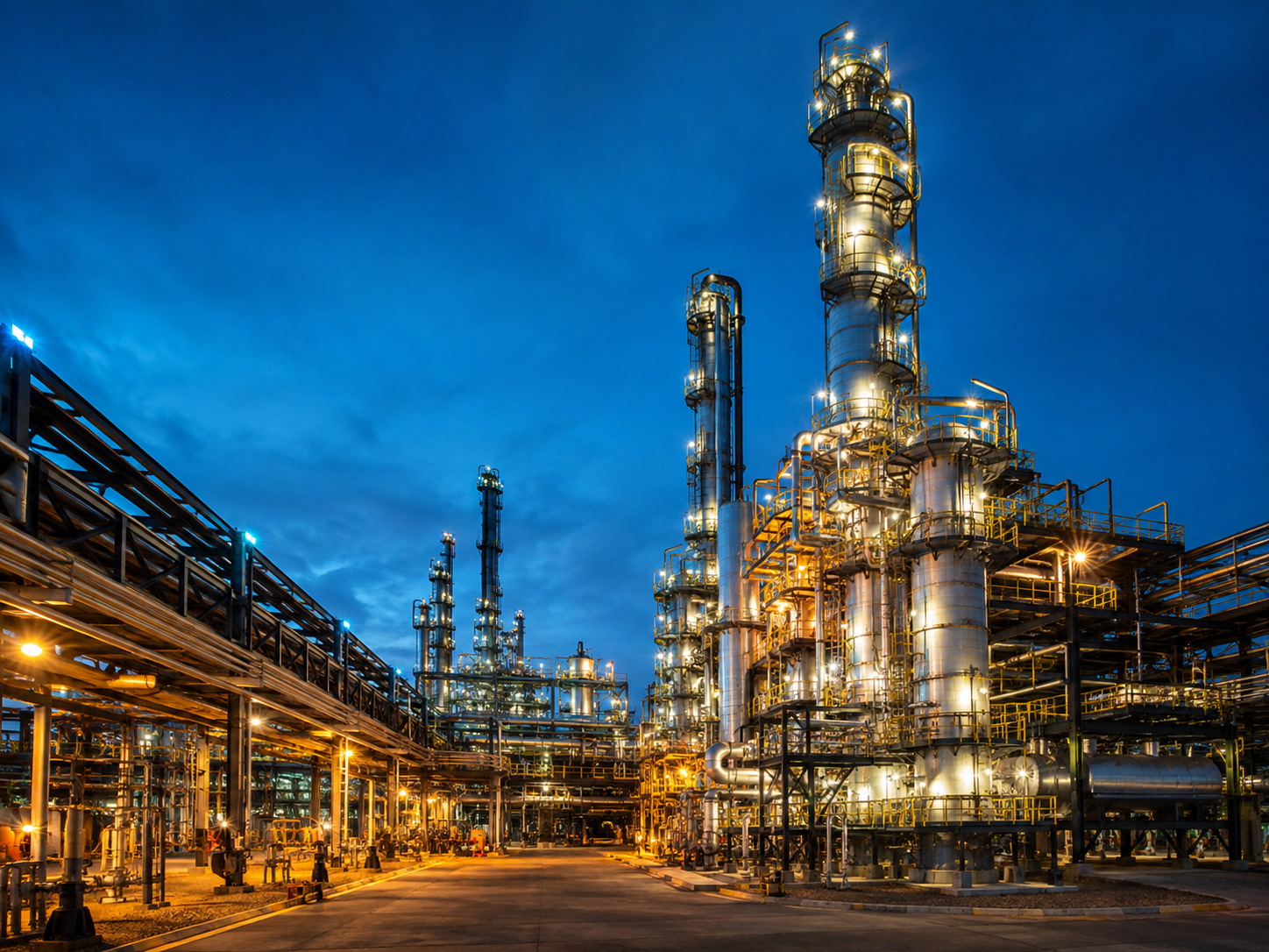 Modern petrochemical processing plant